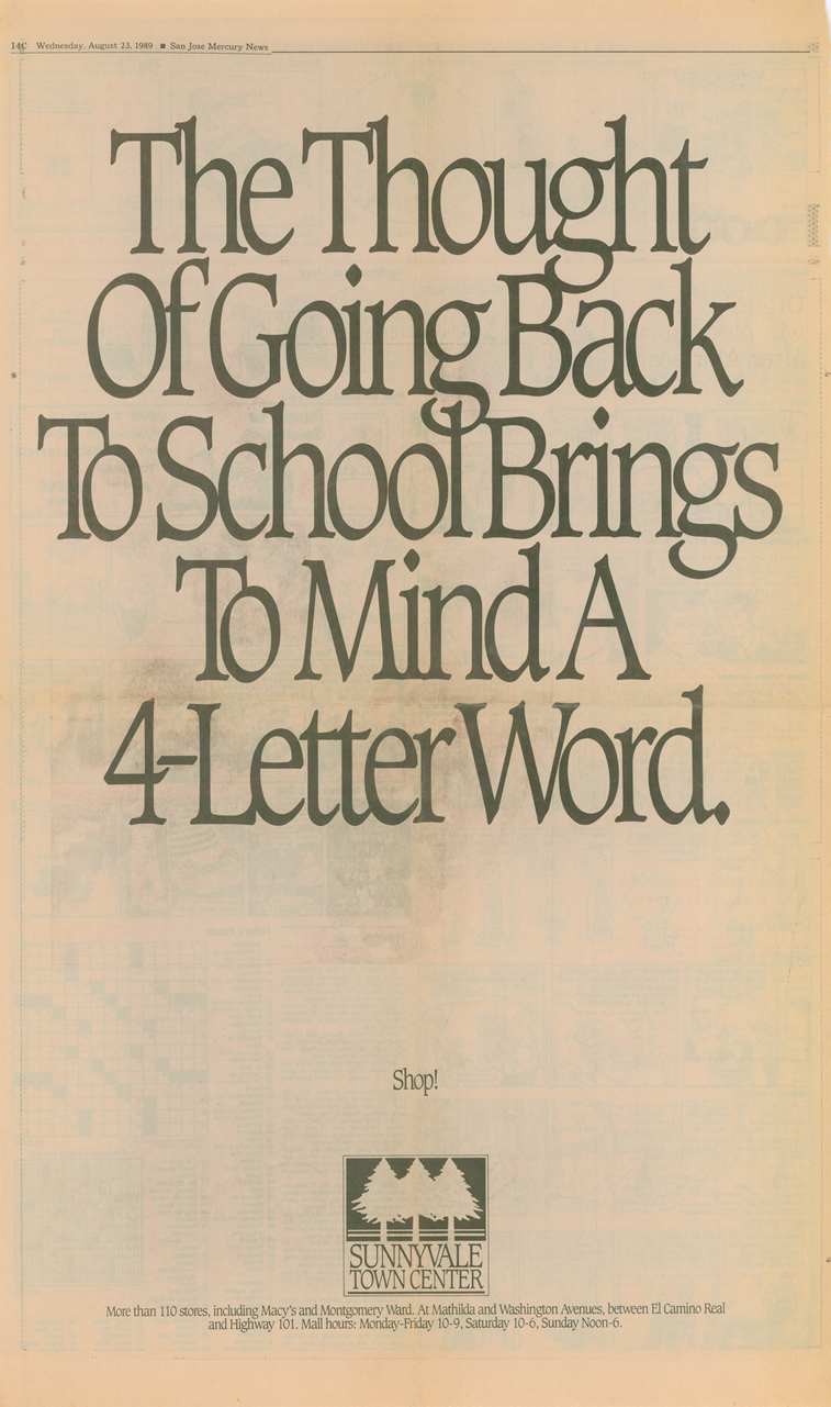 The thought of going back to school brings to mind a four-letter word